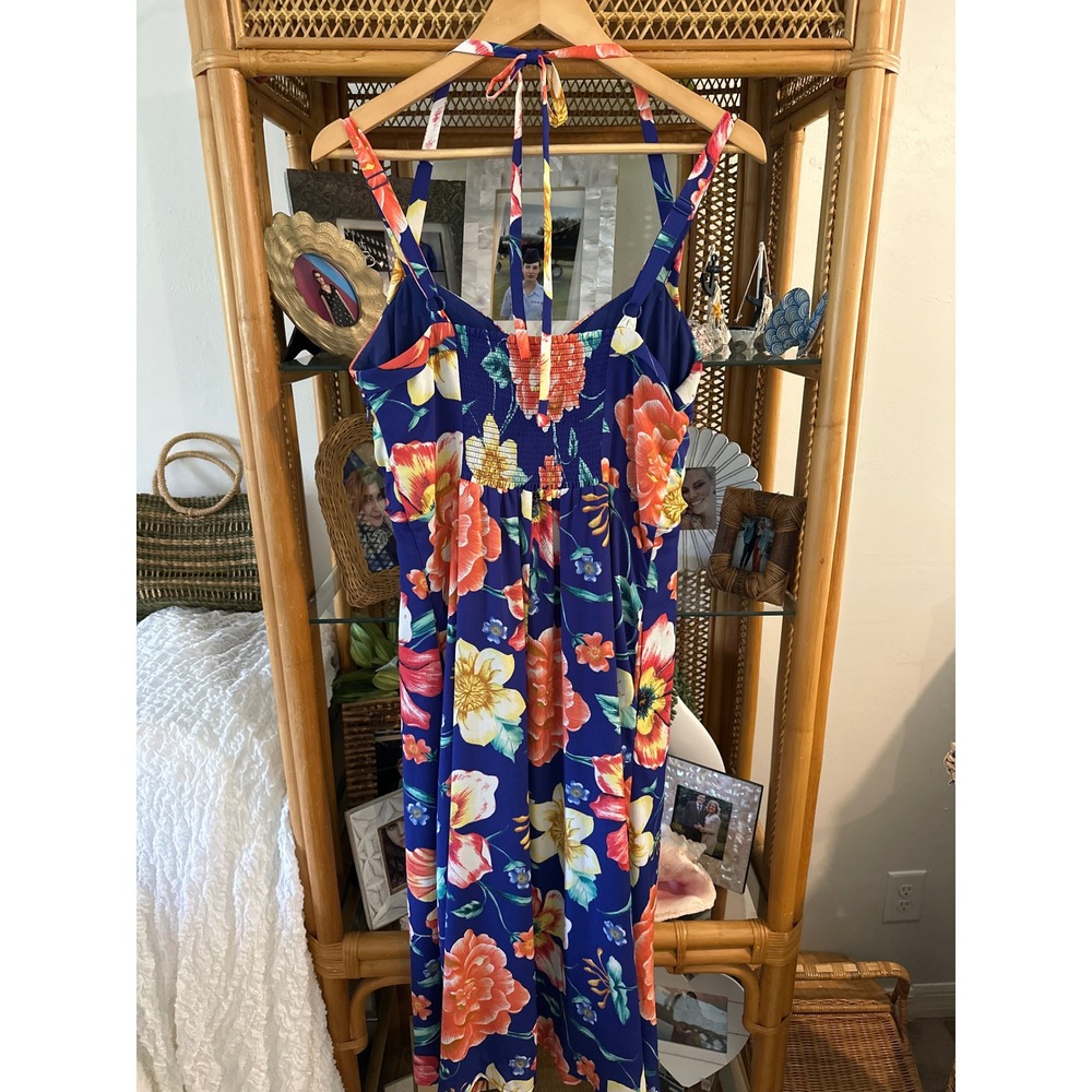 Anthropologie Moulinette Soeurs Annona Blue Floral MidiSize 14 - Picture 8 of 16